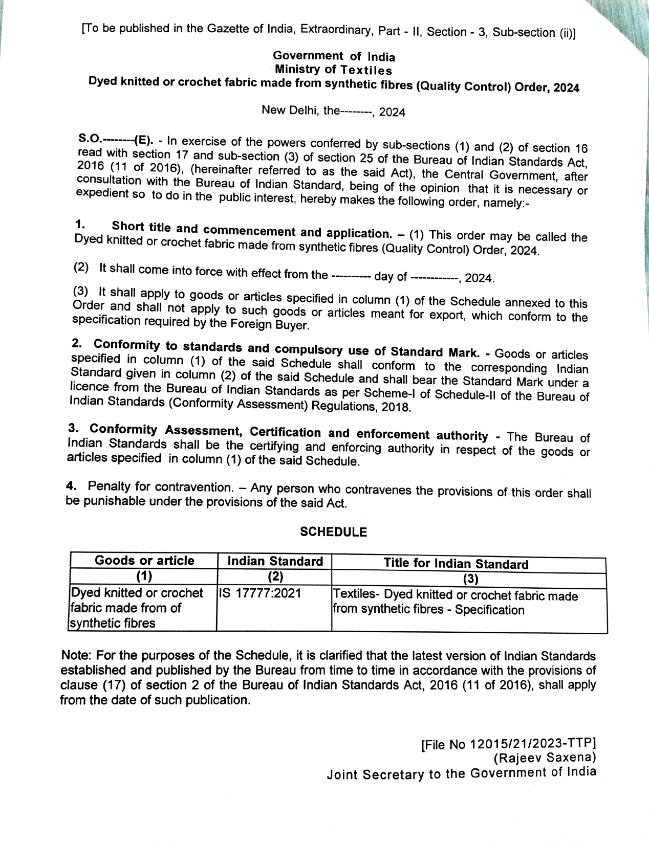 Page 2 Gazette notification